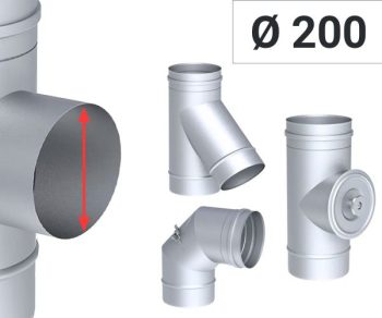 Ø 200 - Conduits de ventilation simple paroi