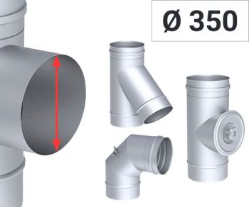 Ø 350 - Conduits de ventilation simple paroi