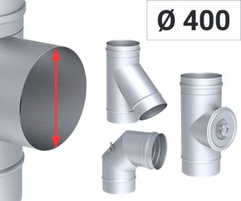 Ø 400 - Tuyaux de ventilation à simple paroi