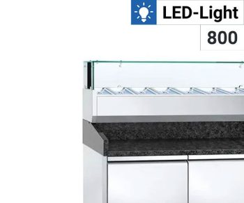 Avec vitrine réfrigérée - Verre - LED