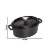 STAUB | LA COCOTTE - Cocotte - ovale - 230mm - Fonte - Noir