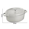 STAUB | LA COCOTTE - Cocotte - ovale - 290mm - Fonte - Truffe blanche