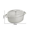 STAUB | LA COCOTTE - Cocotte - ovale - 230mm - Fonte - Truffe blanche