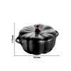 STAUB | CERAMIQUE - Cocotte - Forme de citrouille - Ø 150 mm - Céramique - Noir