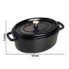 STAUB | LA COCOTTE - Cocotte - ovale - 290mm - Fonte - Noir