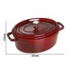 STAUB | LA COCOTTE - Cocotte - ovale - 290mm - Fonte - Grenadine-Rouge