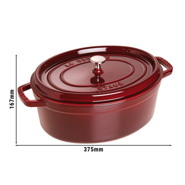 STAUB | LA COCOTTE - Cocotte - ovale - 310mm - Fonte - Grenadine-Rouge