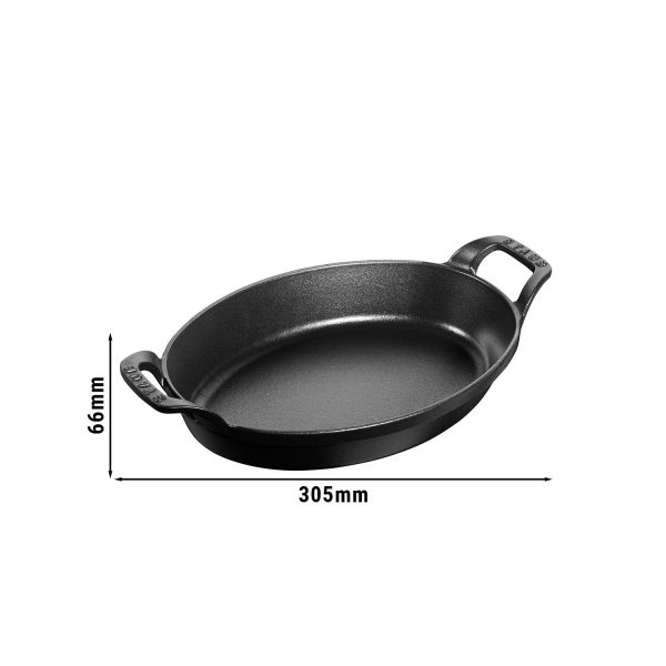 STAUB | SPECIALITIES - Plat à gratin - ovale - 240mm - Fonte - Noir