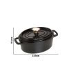 STAUB | LA COCOTTE - Cocotte - ovale - 170mm - Fonte - Noir