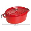 STAUB | LA COCOTTE - Cocotte - ovale - 370mm - Fonte - Rouge cerise