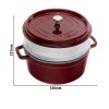 STAUB | LA COCOTTE - Cocotte avec insert vapeur - Ø 260mm - Fonte - Grenadine-Rouge