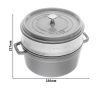 STAUB | LA COCOTTE - Cocotte avec insert vapeur - Ø 260mm - Fonte - Gris graphite