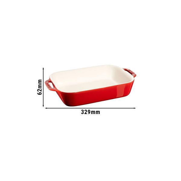 STAUB | CERAMIQUE - Plat à four - 270x200mm - Céramique - Rouge cerise