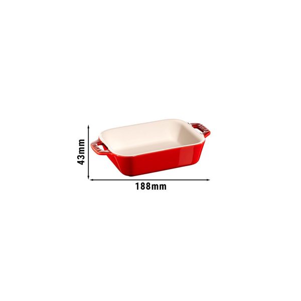 STAUB | CERAMIQUE - Plat à four - 140x110mm - Céramique - Rouge cerise