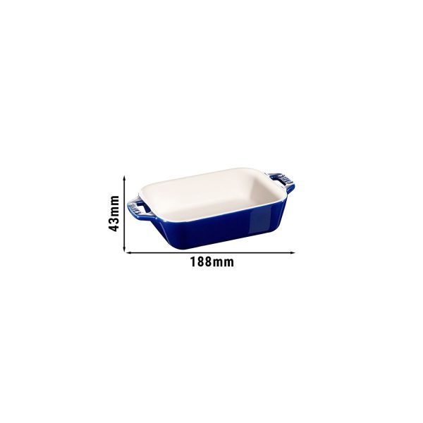 STAUB | CERAMIQUE - Plat à four - 140x110mm - Céramique - Bleu foncé