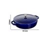 STAUB | BRAISERS - Cocotte avec Chistera Drop-Structure - 280mm - Fonte - Bleu foncé