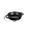 STAUB | PANS - Poêle à frire avec 2 poignées - Ø 200mm - Fonte - Noir