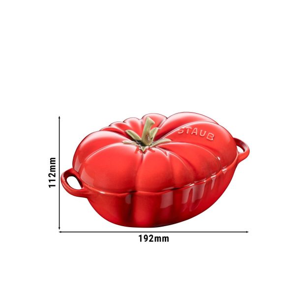 STAUB | CERAMIQUE - Cocotte - Forme Tomate- Ø 160mm - Céramique - Rouge cerise