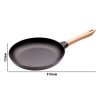 STAUB | PANS - Poêle avec manche en bois - Ø 280mm - Fonte - Noir