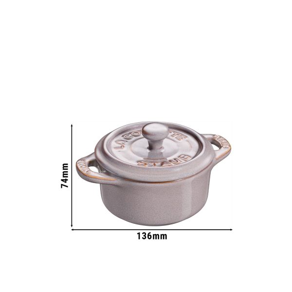 STAUB | CERAMIQUE - Mini Cocotte - Ø 100mm - ronde - Céramique - Gris Antique