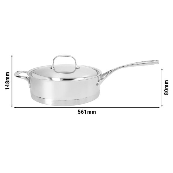 DEMEYERE | ATLANTIS 7 - Casserole avec couvercle - basse - Ø 280mm - Acier inoxydable