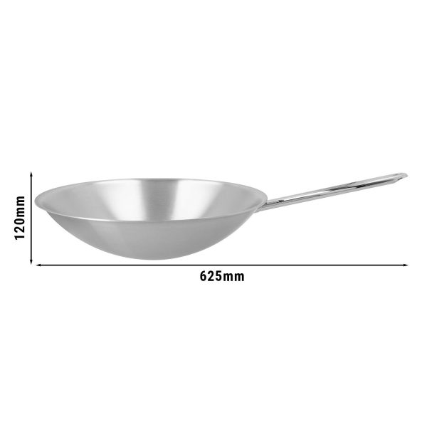 DEMEYERE | RESTO 3 - Wok à fond rond - Ø 360mm - Acier inoxydable