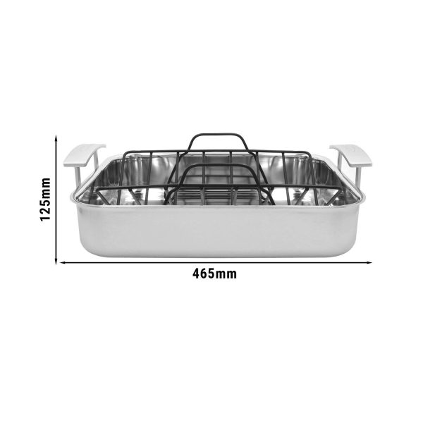 DEMEYERE | INDUSTRY 5 - Poêle à frire avec grille de cuisson - 390x330mm - Acier inoxydable