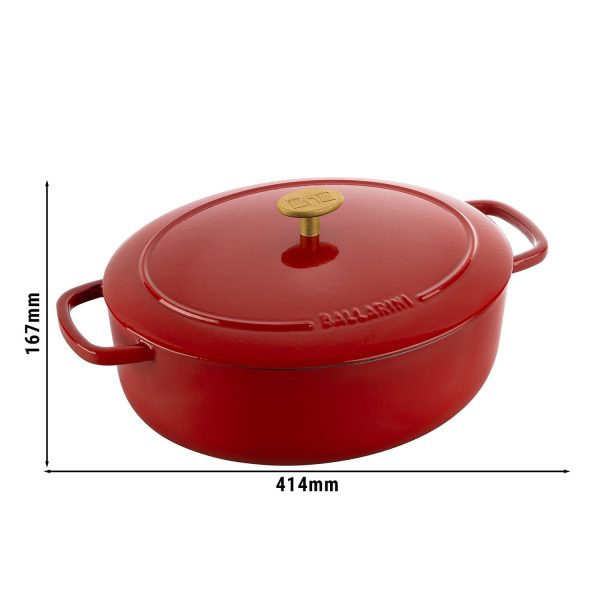 BALLARINI | BELLAMONTE - Cocotte - ovale - 330 mm - Fonte - Rouge