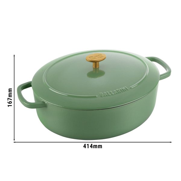 BALLARINI | BELLAMONTE - Cocotte - ovale - 330 mm - Fonte - Vert