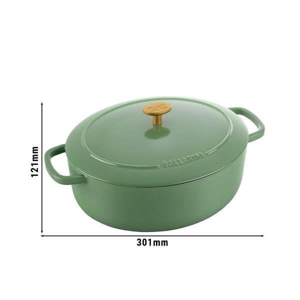 BALLARINI | BELLAMONTE - Cocotte - ovale - 230 mm - Fonte - Vert