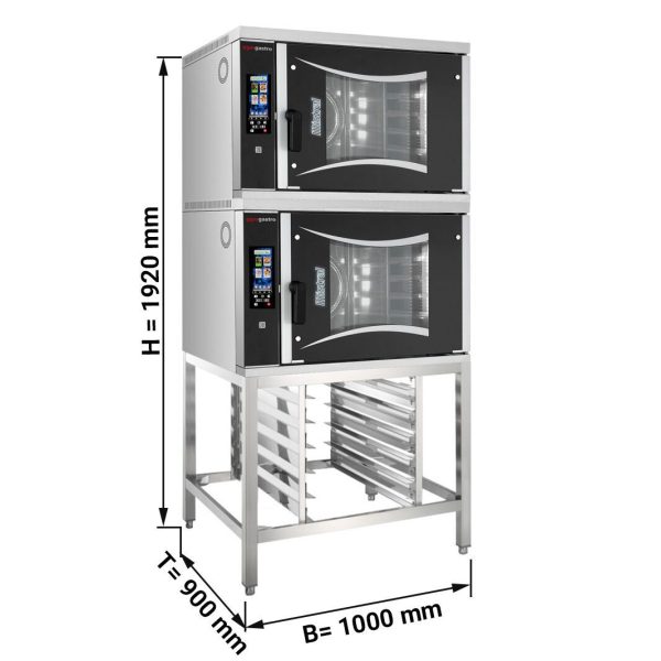 2x Four combiné de boulangerie - Touch - 6x EN 60x40 - incl. Support & Porte-plaque