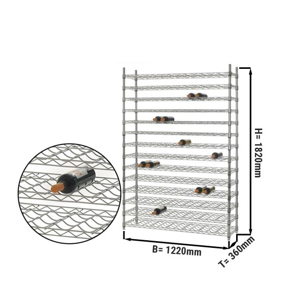 Casier à vin - pour 168 bouteilles