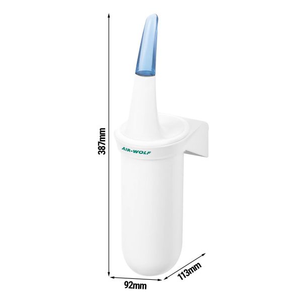 AIR-WOLF | Porte-brosse WC - fermé - plastique ABS - Blanc