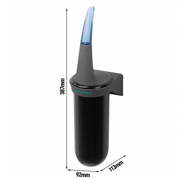 AIR-WOLF | Porte-brosse WC - fermé - plastique ABS - Anthracite