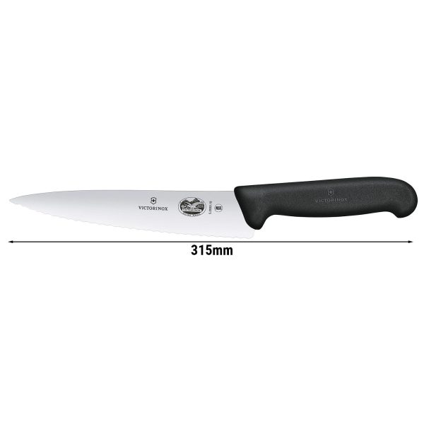 VICTORINOX | FIBROX - Couteau de chef avec dentelure - Lame : 190 mm