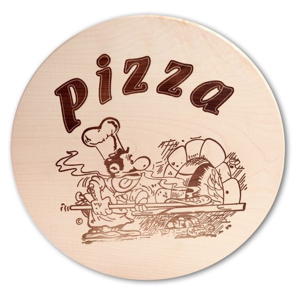 Assiette à pizza en bois d'érable - Ø 300 mm