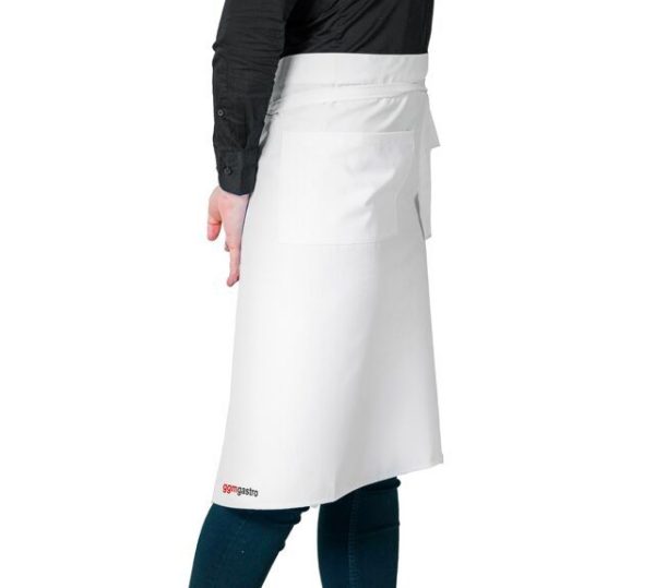 (5 pièces) Tablier Bistro - blanc - longueur: 65 cm