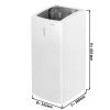 AIR-WOLF | Poubelle - 50L -  Acier inoxydable blanc