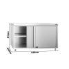 Armoire de travail inox PREMIUM - 1400x600mm - avec 3 tiroirs à gauche sans rebord