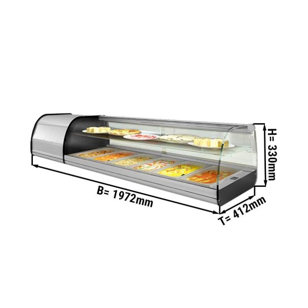 Vitrine réfrigérée pour tapas Premium PLUS - 8x GN 1/3 - avec vitre intermédiaire