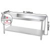 Table de travail en inox PREMIUM - 1600x800mm - avec fond de base sans rebord