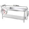 Table de travail inox PREMIUM - 1800x700mm - avec fond de base sans rebord