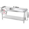 Table de travail inox PREMIUM - 1800x800mm - avec fond de base sans rebord