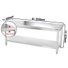 Table de travail en inox PREMIUM - 2000x600mm - avec fond de base sans rebord