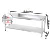 Table de travail inox PREMIUM - 2000x700mm - avec fond de base sans rebord