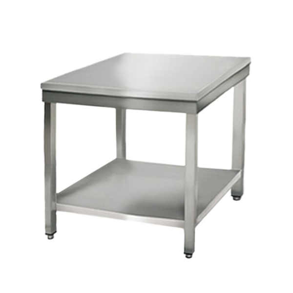 Table de travail en inox ECO - 600x600mm - avec fond de base sans rebord