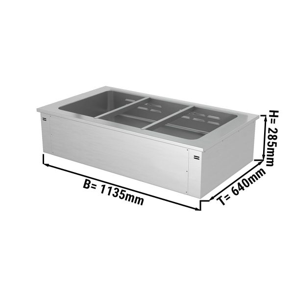 Bain-marie encastrable - 1,1 m - Série A