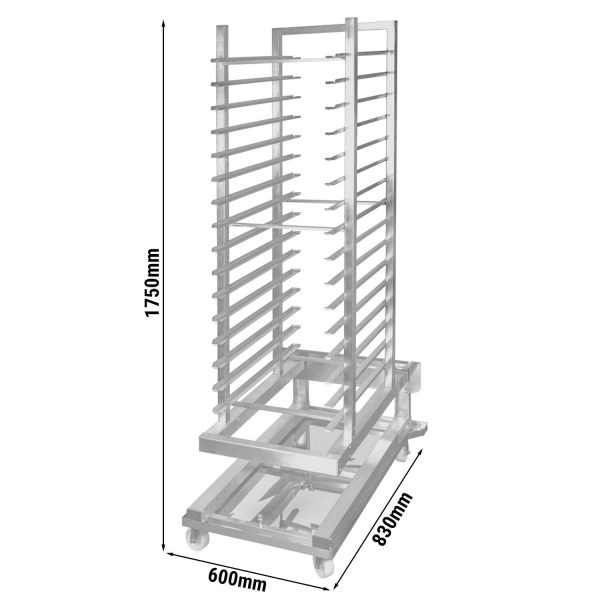 Chariot à rack avec support de tôle - pour 16x EN 60x40 - pour BB1646GW-TP