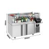 Table réfrigérée pour bar & boissons - 1200x600mm - 150 litres - avec 2 portes & étagères