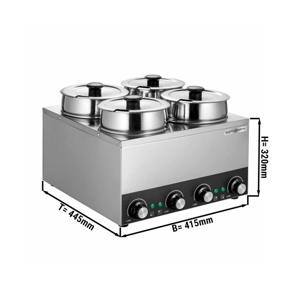 Bain-marie avec Pots - 14 litres